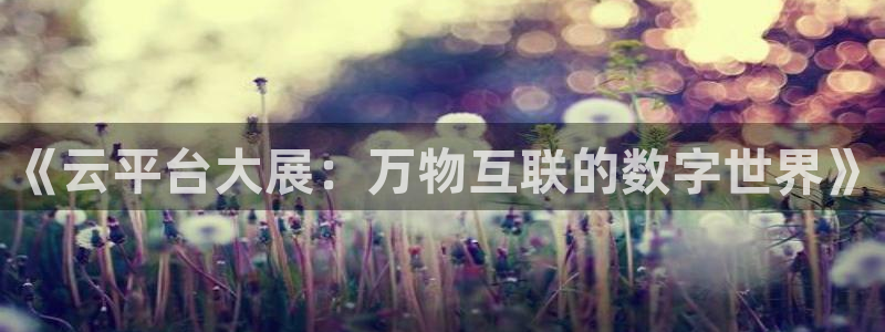 db电竞官网登录注册不了怎么办：《云平台大展：万物互联的数字世界》